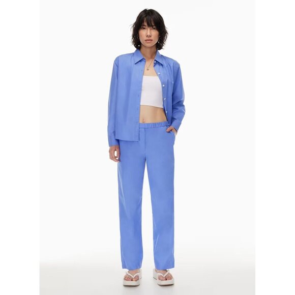 Aritzia WILFRED FREE Boardwalk White Cotton Poplin Pajama Pants, Size 2XS - Picture 10 of 15